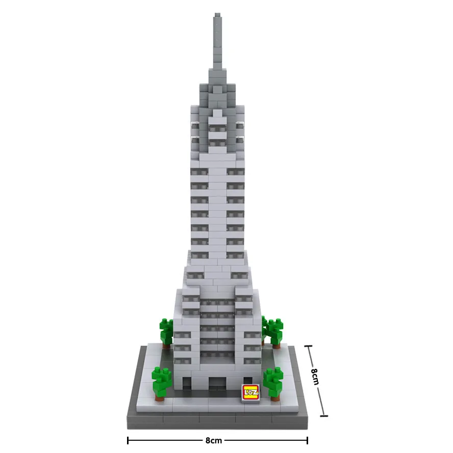 Jouets Architecture Chrysler Building Modele Nano Pixels Diamant уникальный Vente Blocs de Construction Briques En Plastique|Блочные
