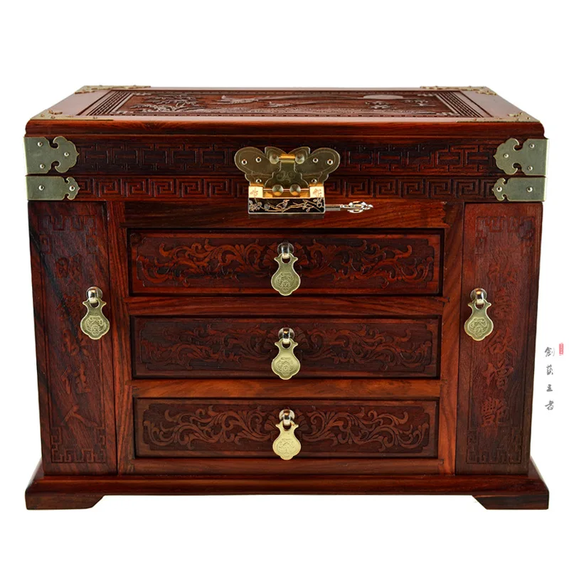 Шкатулка для драгоценностей из розового дерева шкатулка ювелирных изделий