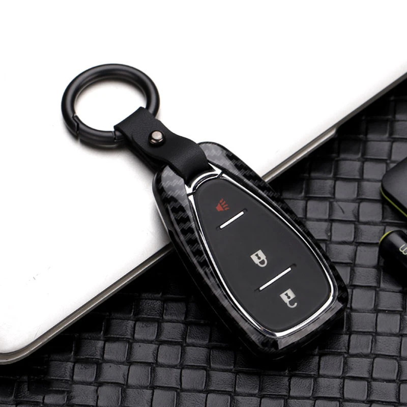 A-black Полный защитный чехол для ключей автомобиля удобный тактильный высоко подобранный оцинкованный сплав для Chevrolet New Malibu XL Equinox - Название цвета: A-black