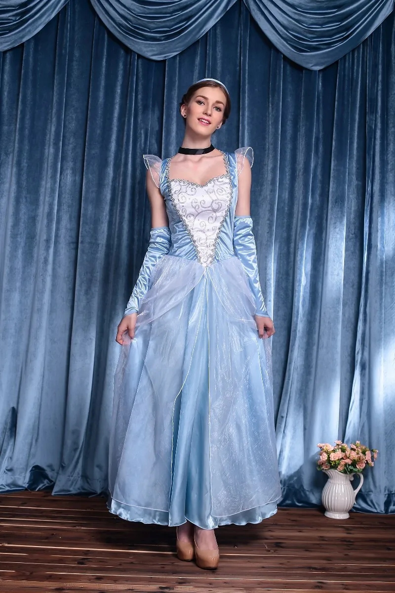 Halloween Costumes Dress+gloves+ headwear Womens Adult cinderella Costume carnival party Suit Fancy Cosplay for Women |