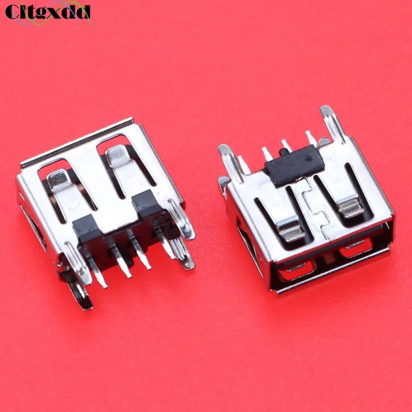 Cltgxdd 1 шт. USB 2 0 разъем типа А плоский угол 180 градусов 4 Pin гнездо PCB