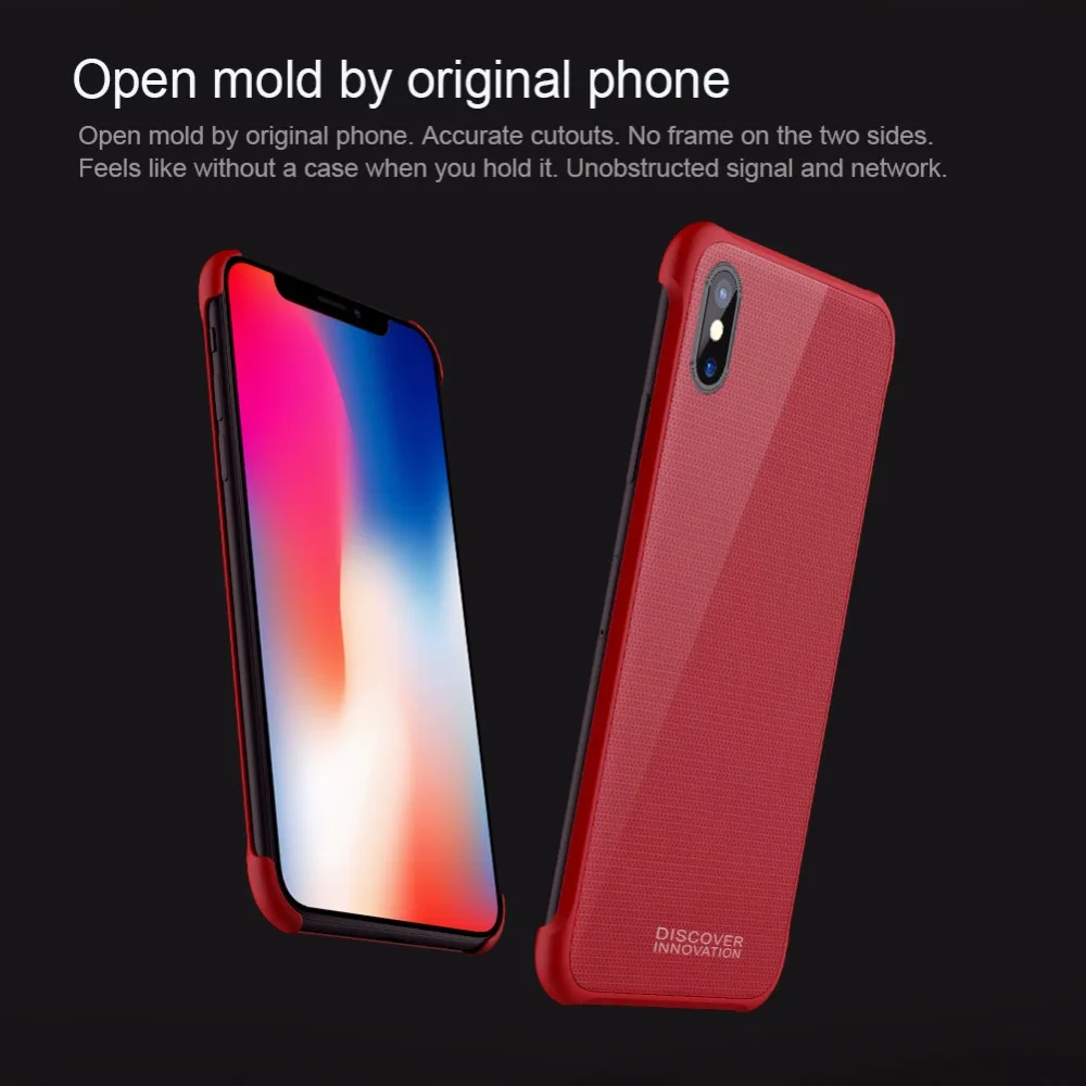 nillkin wireless charging fitted case for iphone x cover magnetic shell tempered magnet cases for wireless charger adsorption free global shipping
