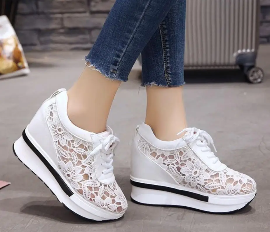 Женская Повседневная обувь из дышащего сетчатого материала модные кроссовки на