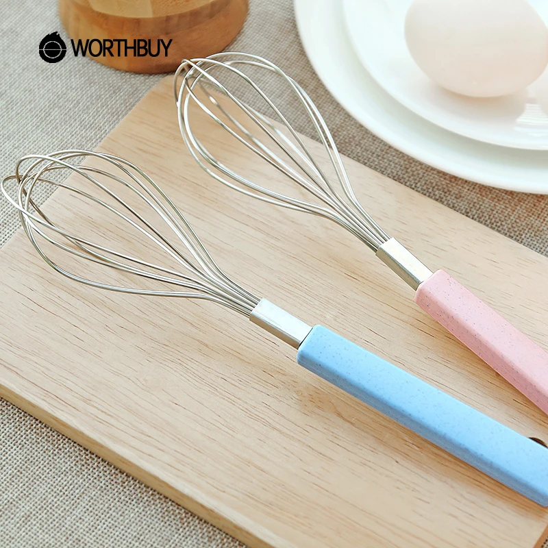 WORTHBUY Миксер для выпечки яиц из нержавеющей стали Для венчиков с ручкой пшеничной