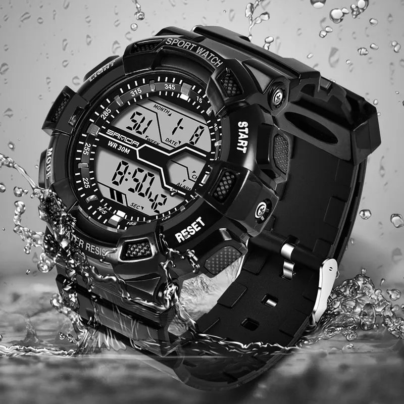 

Sanda военные часы, мужские цифровые часы G Style Shock, мужские спортивные наручные электронные часы, новый светодиодный
