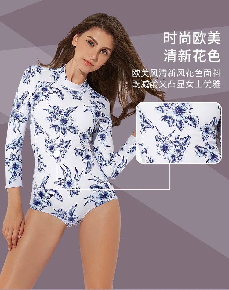 Высокая талия купальный костюм платье Плюс Размер гидрокостюм Kitesurf плавание ming купальная одежда Новое поступление сексуальный соединенный женский длинный рукав