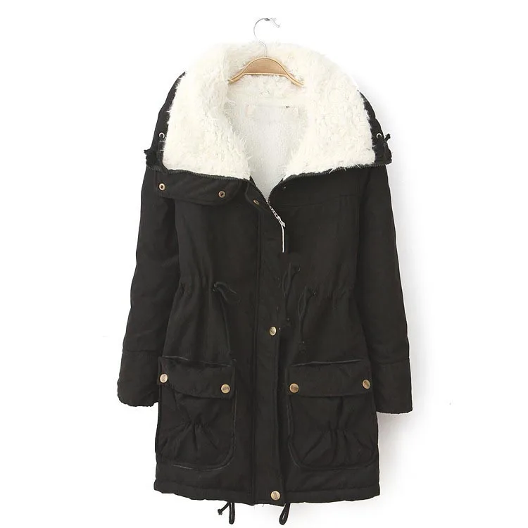 10 цветов осенние женские парки куртка с воротником из искусственного меха