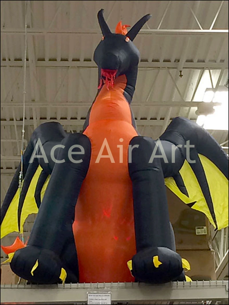 

Halloween cartoon inflatable animated fire dragon for sample prototype