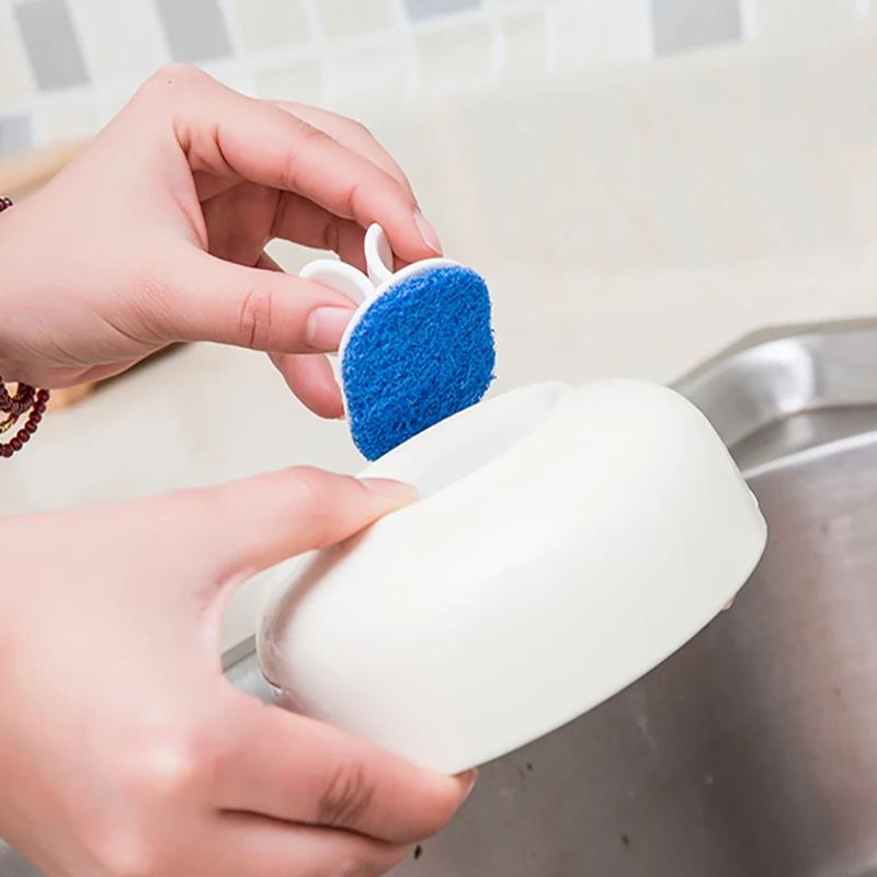 1PC Plastic Storage Holder Rack Hook Towel Hanger Hooks 2 In 1 Kitchen Bathroom Cleaning Brush Cleaner | Дом и сад