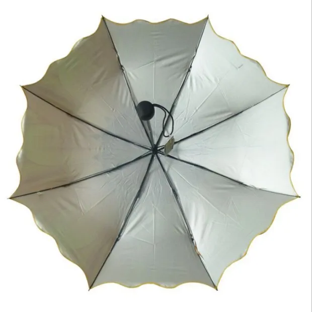10pcs/lotSun umbrella outdoor anti-UV silver plastic sunflower creative three fold sunny folding | Дом и сад