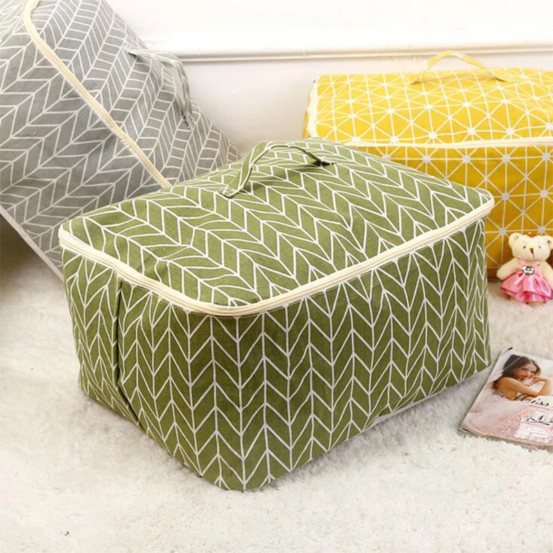 Большая водонепроницаемая Пылезащитная сумка из хлопка и льна|quilt storage bag|storage
