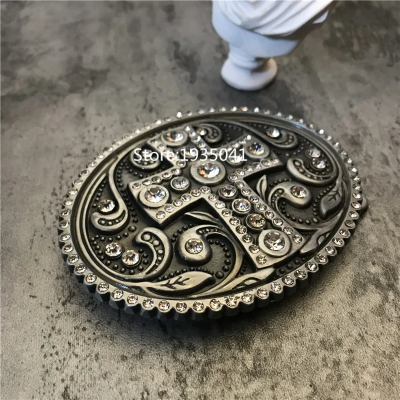 New Fashion Silver Cross Diamond Metal Belt Buckles Quality buckles Fit 4cm Wide Man women Clothes Pants Accessories | Дом и сад