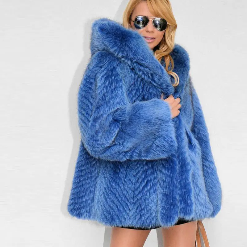 

BFFUR 2021 Whole Skin Real Fur Coat Striped Women Winter Outerwear Female Luxurious Natural Fur Park Hooded Solid Color Jacket