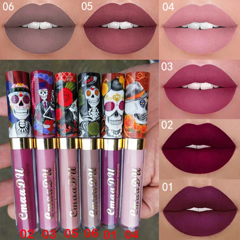 New Brand 6 Colors Matte Liquid Lipstick Waterproof Velvet Lip Stick Women Beauty Nude Gloss Long Lasting Cosmetics Kit |