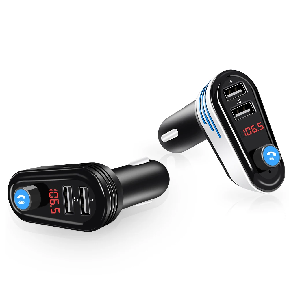 FDOMAIN Bluetooth Car Kit FM Transmitter Handsfree Dual USB LCD Display Charger MP3 Microphone Smart | Автомобили и мотоциклы