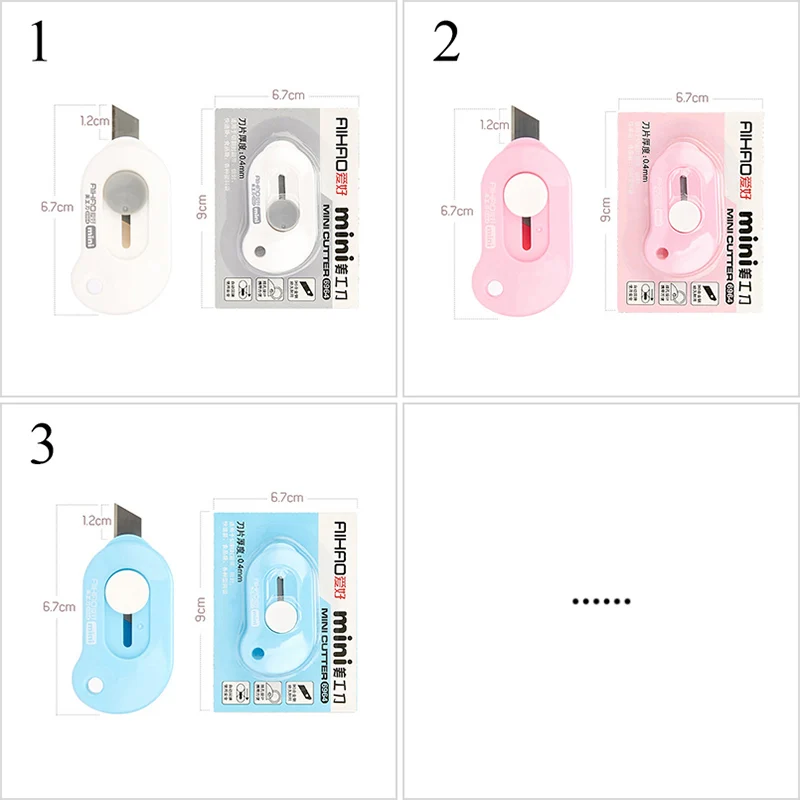 Милый безопасный канцелярский нож пластиковый защитный корпус креативные мини