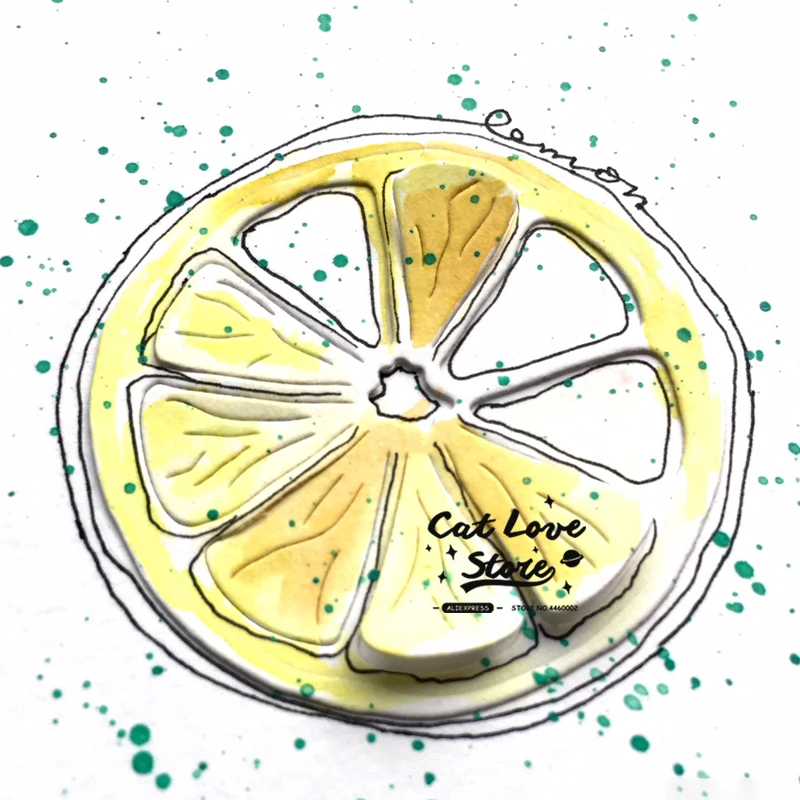 Летние металлические режущие штампы Lemon Circle трафарет для DIY бумажные карточки