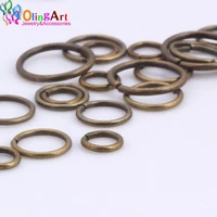 olingart bronze plating jump ring 3mm4mm5mm6mm7mm8mm link loop mixed size diy jewelry making connector wire diameter 0 7mm