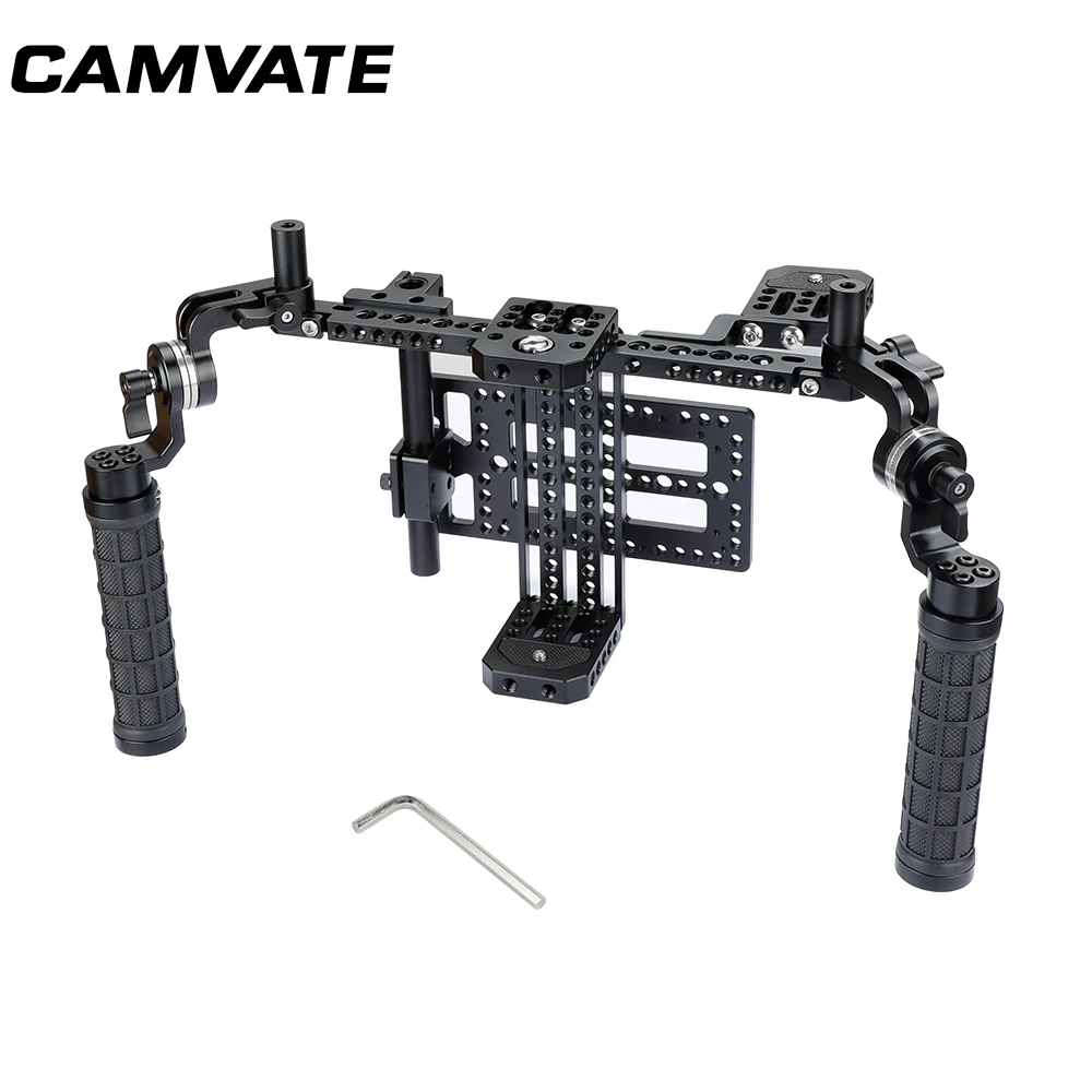 Крепление для монитора управляющего камеры CAMVATE с резиновыми захватами ARRI Rosette и