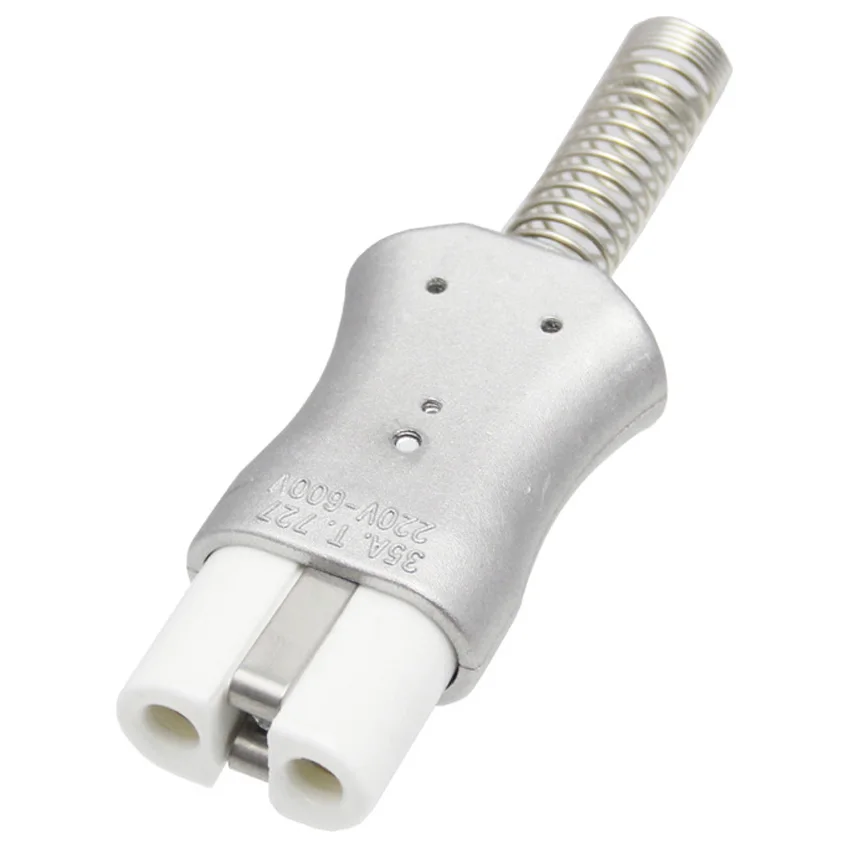 

2pcs White Ceramic C7 Industry Connector C8 Female Male Power Socket Plug Electric Oven Cooker Charge Outlet 35A 600V 6mm