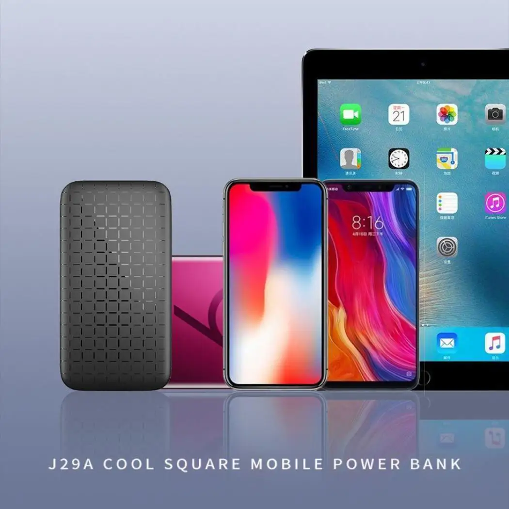 20000 мАч Многофункциональный портативный внешний аккумулятор для iPhone Samsung Huawei Xiaomi