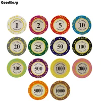 5pcslot clay las vegas poker chips 14g set casino coins 40mm coin poker chips entertainment dollar coins card game lasvegas
