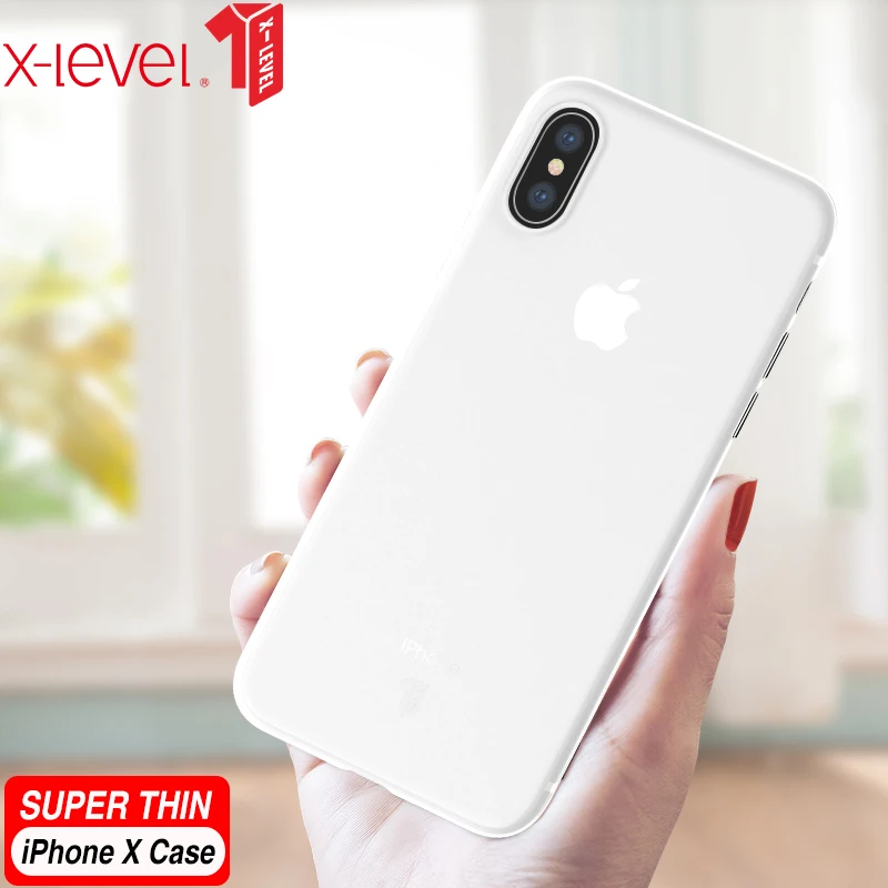 Прозрачный чехол X-Level для iPhone X XS XR ультратонкий 0 4 мм прозрачный из полипропилена