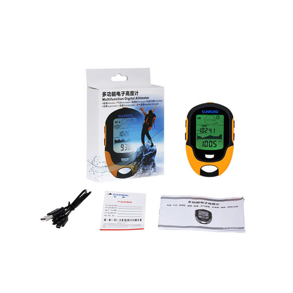 Многофункциональный ручной USB Компас SUNROAD высотомер барометр цифровые