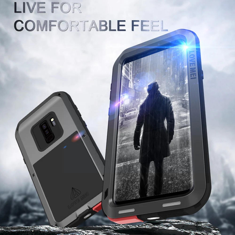 Мощный чехол LOVE MEI для Samsung Galaxy S9 G960F + Plus G965F противоударный из ТПУ жесткий