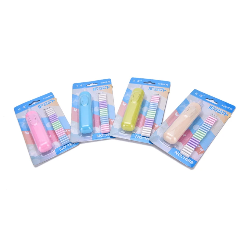 1 Набор ластик на батарейках Электрический автоматические школьные