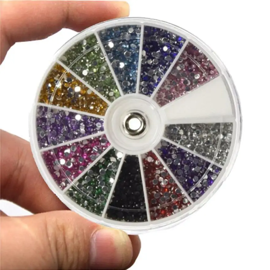 100% абсолютно новые и высококачественные разноцветные Блестки для ногтей 12