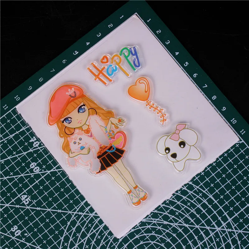 Резиновый силиконовый прозрачный штамп для transparтампонов прозрачная печать