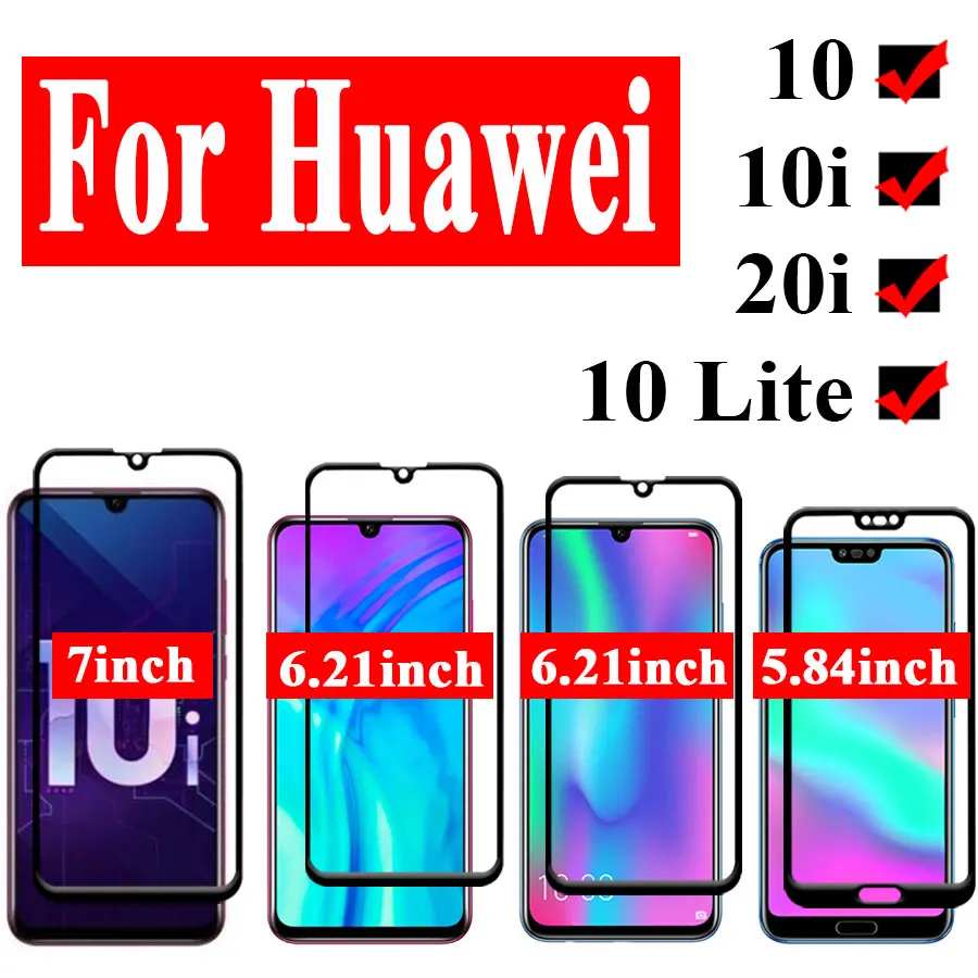 Чехол для Huawei Honor 10 Lite 10i 20i защитная пленка экрана стеклянные чехлы телефонов Huavei