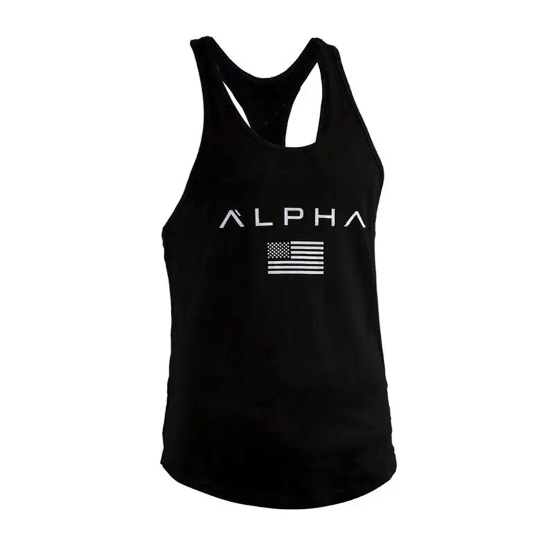 picture color ALPHA/ Новое поступление, Спортивная майка с капюшоном для фитнеса, модная футболка heren kleding Losse ademende mouwloze, рубашка, жилет - Цвет: picture color