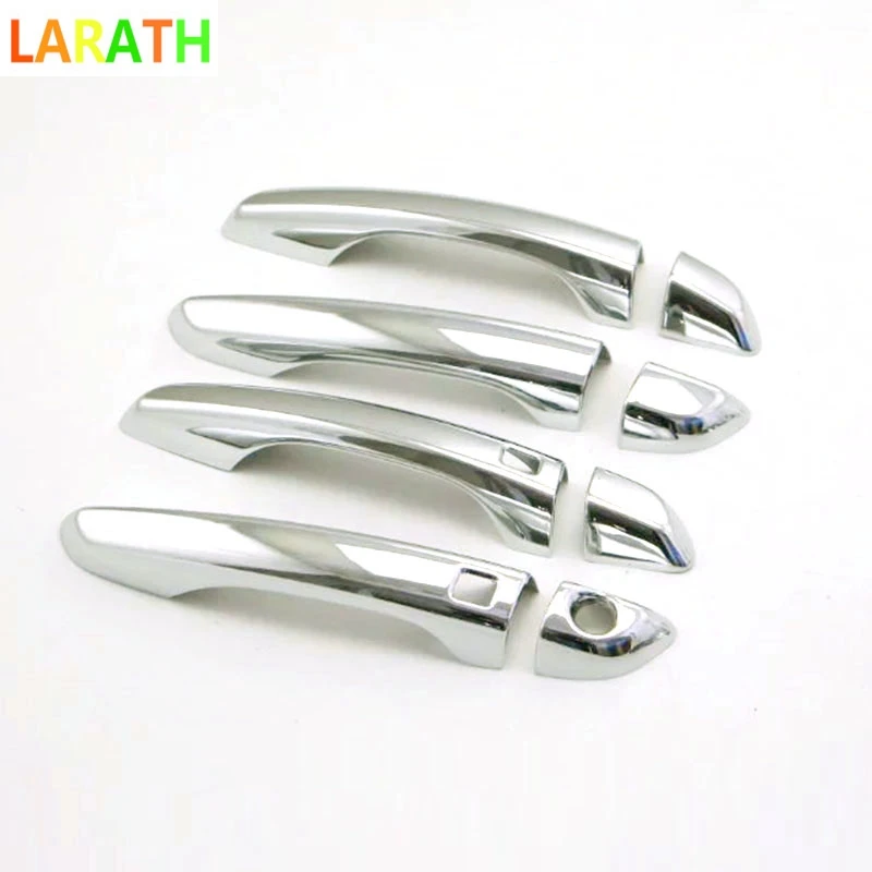 For Hyundai Elantra Avante 2015 2016 2017 Sedan Chrome 8pcs Exterior Door Handles Cover Trim Molding Protection 2 smart holes | Автомобили