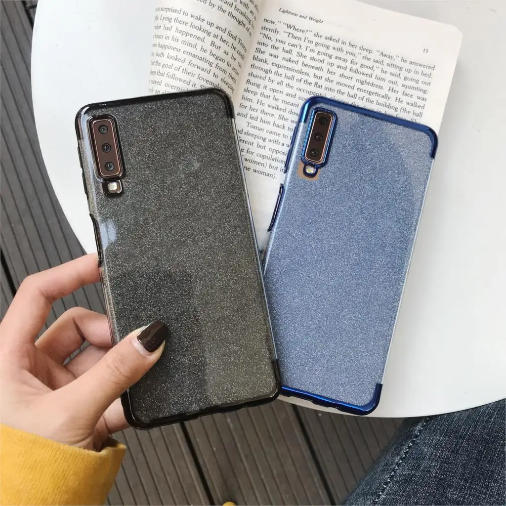 Glitter Silicone TPU Case For Samsung A50 Cover Bling M10 M20 M30 A10 A20 A30 A70 A6 A7 A8 J4 J6 2018 S10 S10E S9 Plus |