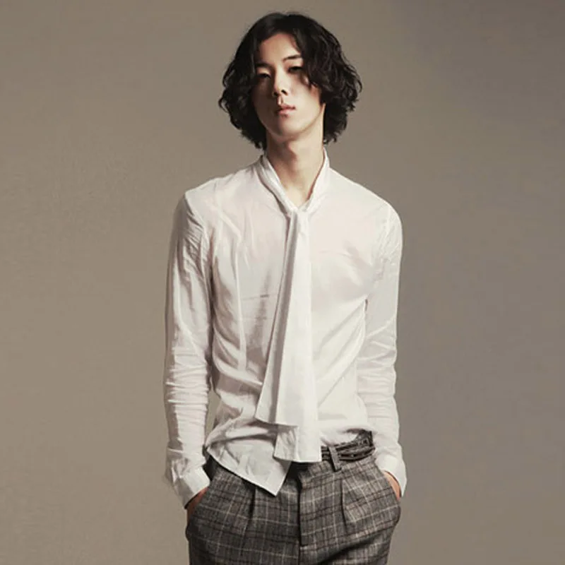 Мужская рубашка с длинным рукавом Облегающая в английском стиле S-XXL 2018 | одежда