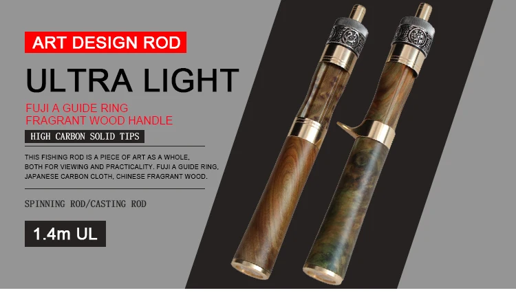 RoseWood качество 1,4 м 2 секции ультра светильник Удочка Fuji класс направляющие Глаза японский углеродного волокна Спиннинг литье удилище