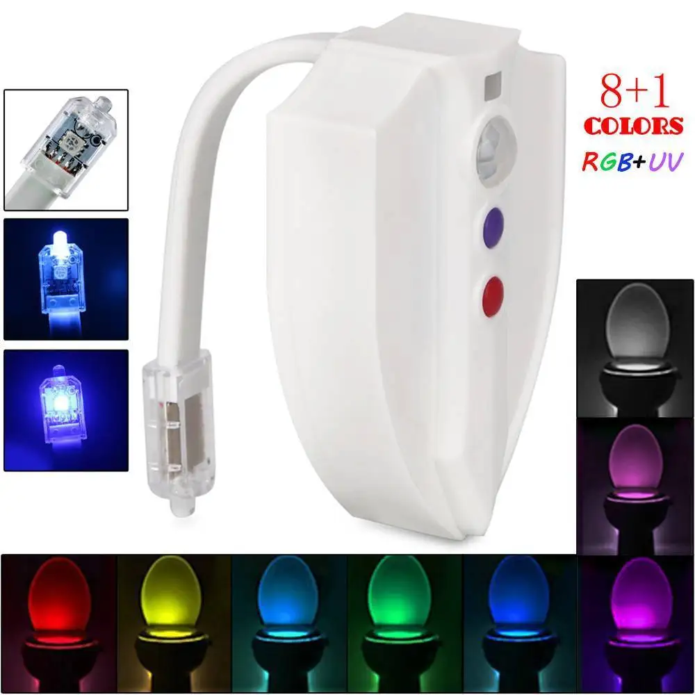 Умный ночник на сиденье унитаза с пассивным инфракрасным датчиком движения 8