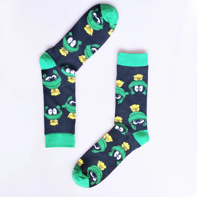 

Hot New Brand Quality Cartoon Frog Patterned Men Socks Colorful Combed Cotton Happy Socks Autumn Fashion Funny Business Male Sox
