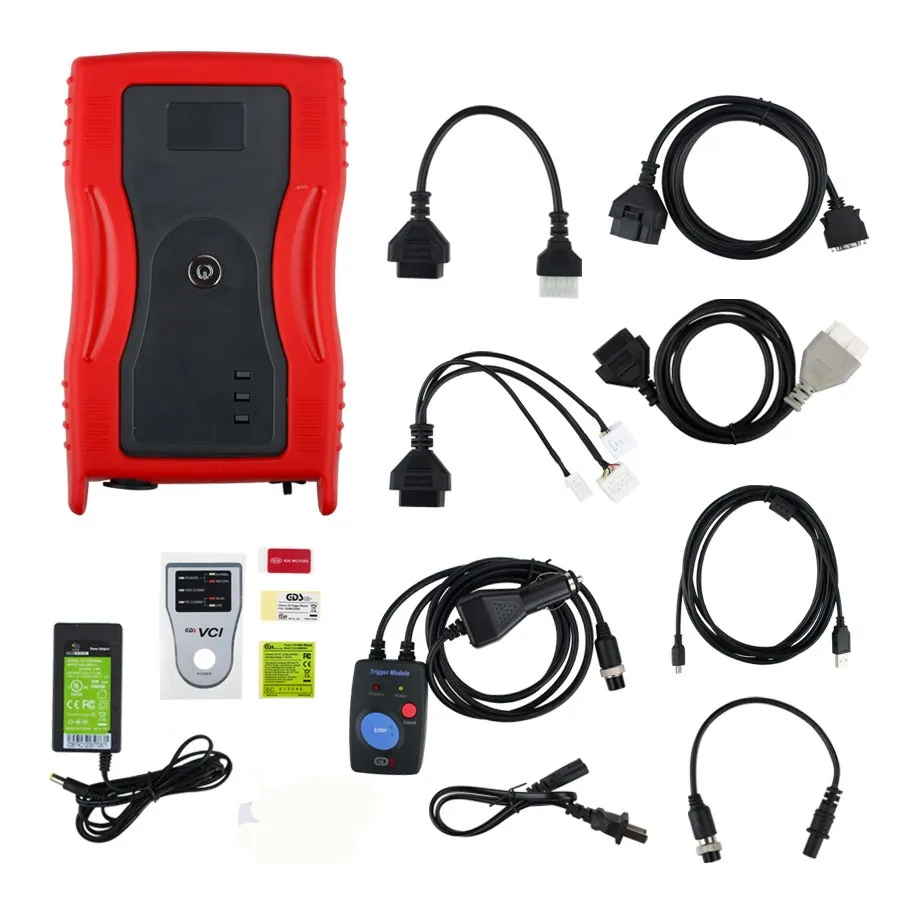 Диагностический сканер Gds Vci V19 OBD2 для Kia Hyundai микропрограммы V2.02 - Цвет: Красный