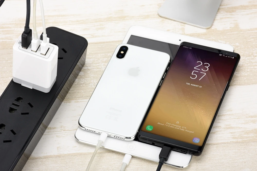 KONSMART Quick Charge 3,0 USB адаптеры питания для iPhone iPad samsung huawei Xiaomi мобильного телефона Быстрая зарядка Евро путешествия зарядное устройство