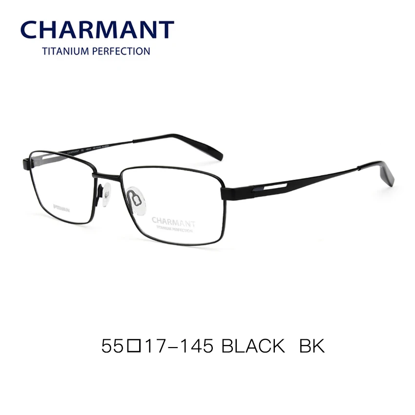 Black CHARMANT Beta титановые мужские очки оправа титановая оправа для очков мужские очки с диоптриями оптические очки CH10333 - Цвет оправы: Black
