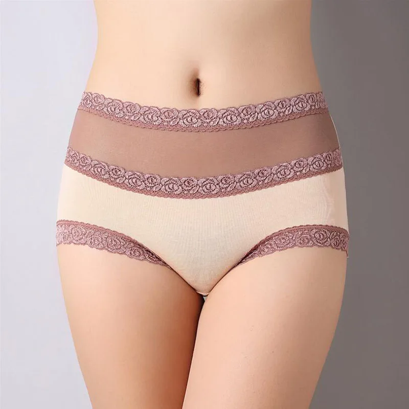 Beige BllooBeell, новинка, кружевное женское нижнее белье, сексуальные трусики, выдалбливают, женские трусы, высокая посадка, одноцветные, женское нижнее белье, размеры/XL - Цвет: Beige