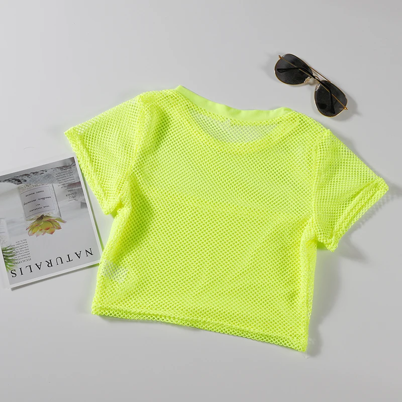 Женский неоновый кроп топ сексуальные короткие топы 2019|Майки| |