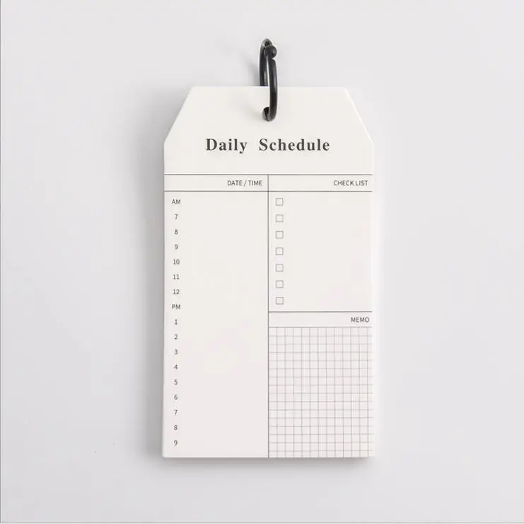 Daily Schedule 52 листа, новейший лист, ежедневное расписание, планировщик, блокноты для заметок, учебная работа, блокноты, канцелярские принадлежности - Цвет: Daily Schedule
