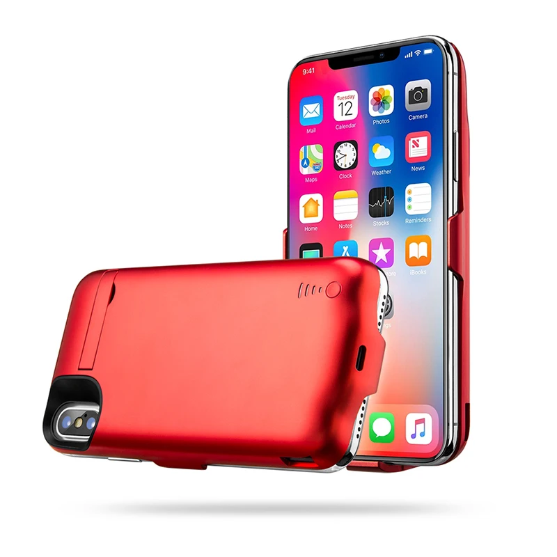 Для iPhone X 5000 мАч перезаряжаемая расширенная батарея зарядное устройство защитный