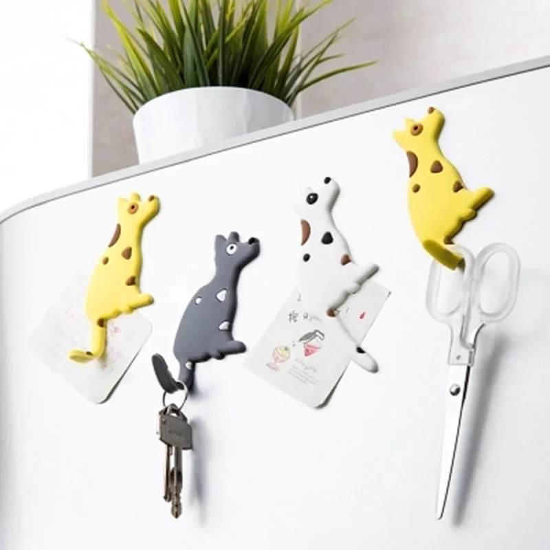 Милый мультяшный Магнитный Крючок для холодильника держатель ключей вешалка