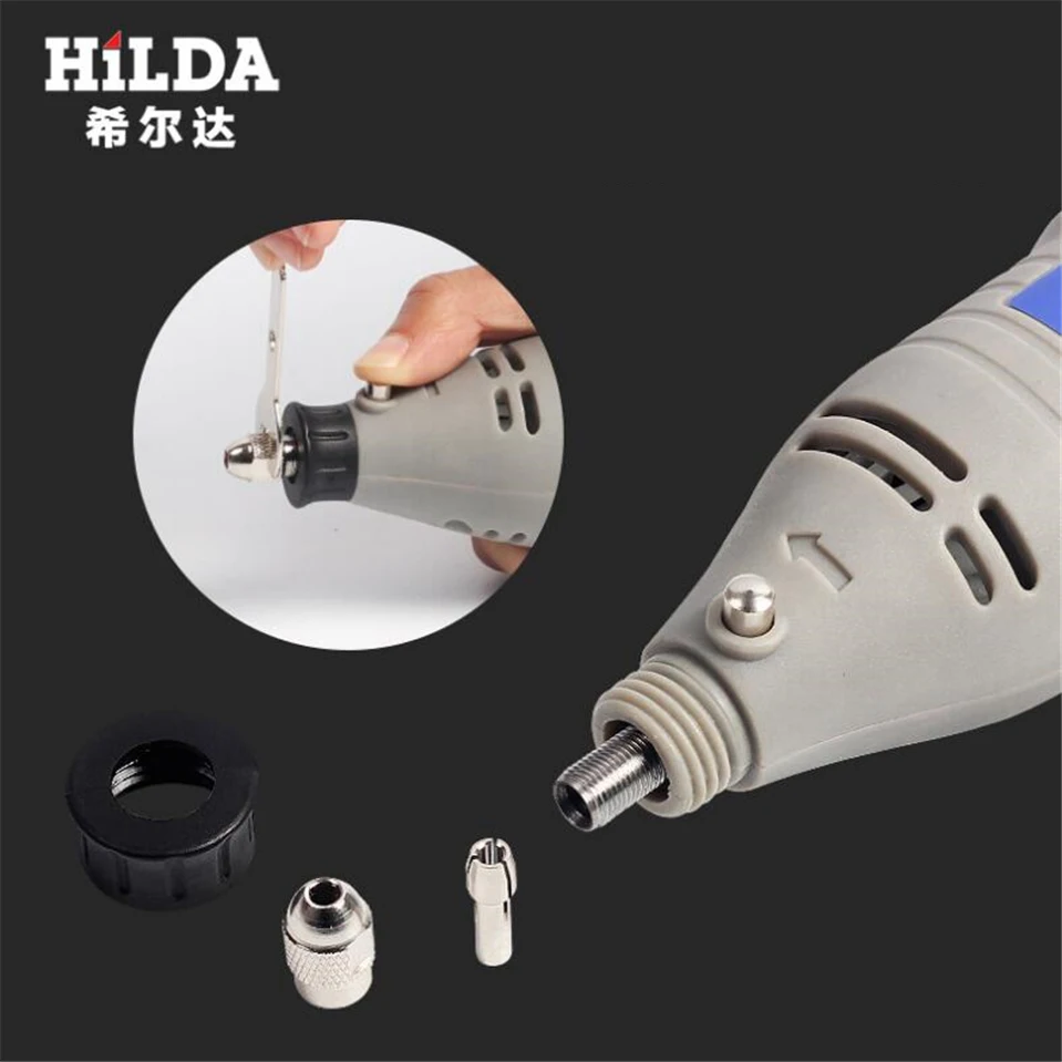 HILDA 150 Вт мини-электрическая дрель для Dremel с 6 позициями с переменной скоростью Dremel стильные вращающиеся Инструменты Мини шлифовальные электроинструменты