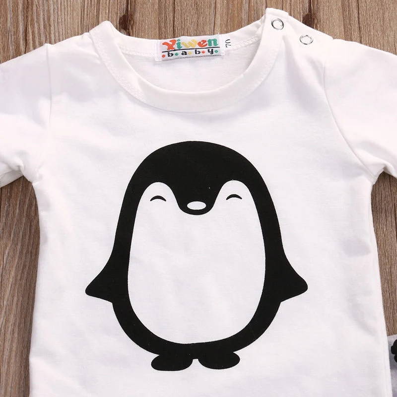 Одежда для маленьких девочек 2017 г. хлопок короткий рукав Футболка + Брюки повязка